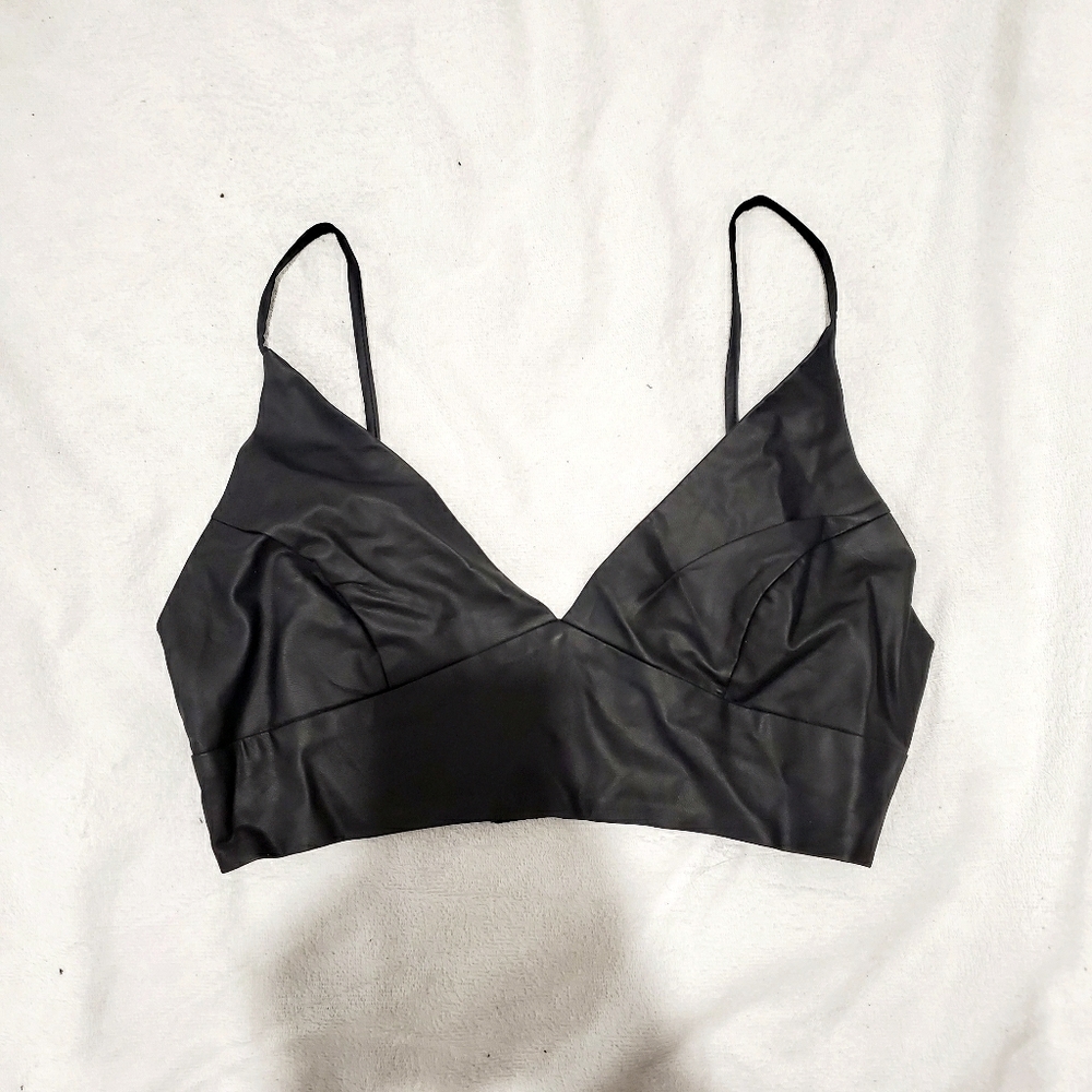 NWOT Forever21 faux leather bralette